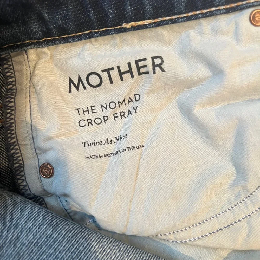 Mother The Nomad Crop Fray-Twice as Nice - size 28 - Picture 5 of 6